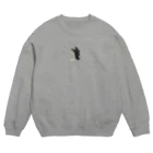 はっぴーあっぴーのキリンとイヤリング Crew Neck Sweatshirt