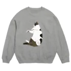 小鳥と映画館のもちもちニャンコ Crew Neck Sweatshirt