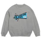 FlowerDemoNIIGATAのロゴ ブルー Crew Neck Sweatshirt