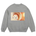 mofmenomossoのカプチーノ猫 Crew Neck Sweatshirt