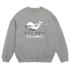 NEAATEEのネコと鳥のフライデー（淡色用） Crew Neck Sweatshirt