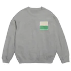 リューカデンドロンのクリーム&グリーン Crew Neck Sweatshirt