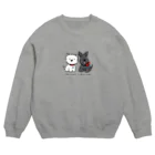 Kizplanning 「Sylph&Devil's」のしろいぬルッチー＋くろいぬリア Crew Neck Sweatshirt