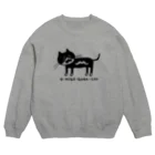 お髭ショップのお髭柄キャット Crew Neck Sweatshirt