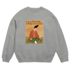 キッズモード某の 遮那王 像(背景ありVr) Crew Neck Sweatshirt