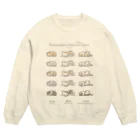 BowWoof Shopの【薄カラー】こいぬシェルティ無防備 Crew Neck Sweatshirt