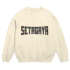 ゆんたの屋さんのSETAGAYAロゴ（グレー） Crew Neck Sweatshirt