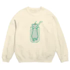 あずき缶のカワウソーダ Crew Neck Sweatshirt