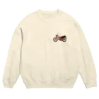 クロベナシの店のスクランブラー赤白バイク Crew Neck Sweatshirt