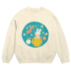 すずきいときちの月世界(丸) Crew Neck Sweatshirt