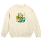 quatre vingt huitのamabieちゅあん-カラー Crew Neck Sweatshirt