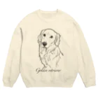 春風工房のゴールデンレトリバー Crew Neck Sweatshirt