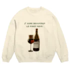 たべもの屋さんのワイン Crew Neck Sweatshirt