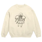 eerie-eery商會のおばあちゃんの絵描き歌(人形） Crew Neck Sweatshirt