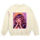 Tokineの触手娘のてくる Crew Neck Sweatshirt