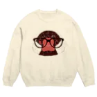 HAKINASHiのめがね文鳥 Crew Neck Sweatshirt