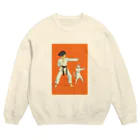 とまともずくの猫とたたかう Crew Neck Sweatshirt