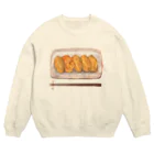 Ralriruのウサギといなり寿司（いきもの×たべものシリーズ） Crew Neck Sweatshirt