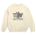 SU-KUのでんちぎれ Crew Neck Sweatshirt