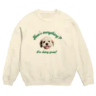 onigiri-dayoの🐶いぬ・犬・DOG・ワンワン Crew Neck Sweatshirt