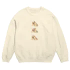 焦豆堂の三段展開 Crew Neck Sweatshirt