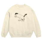 nekoshitantanの白木Pippi Crew Neck Sweatshirt