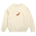 しろくろの雑場のえびふらい Crew Neck Sweatshirt