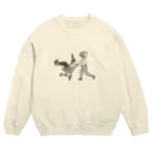 黒メガネのアトリエ(KuromeganesAtlier)の『Suturday』 Crew Neck Sweatshirt