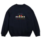 DOTEKKOのタマゴタケとキタマゴタケ(濃色用) Crew Neck Sweatshirt