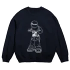 YURASAKUの床屋さんモノクロ Crew Neck Sweatshirt