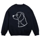 aya1のビーグル〈白線〉 Crew Neck Sweatshirt