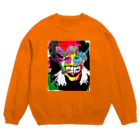 㐂十ショップのデカっ歯スマイルさん Crew Neck Sweatshirt