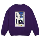 YS VINTAGE WORKSのスペイン・マドリード 1950年代　トラベルポスター Crew Neck Sweatshirt