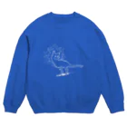 家の中の蛙 SUZURI店／森本のねこかな(白線) Crew Neck Sweatshirt