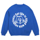 yutoooのあふれるおどろき ポンピンキャット Crew Neck Sweatshirt