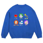 ★いろえんぴつ★の続・しりとり・りんご→くま Crew Neck Sweatshirt