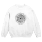 JonSpCaのフラワーオブライフ「はなまんだら」 Crew Neck Sweatshirt