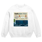Teal Blue CoffeeのCafe music - Relaxing place - Crew Neck Sweatshirt