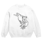 HOUSOの鳥獣戯画現代版　組体操 Crew Neck Sweatshirt