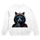 Anarchy-Attic！のSmoking Cat Crew Neck Sweatshirt