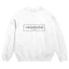 eomoteのeomoteのシンプルなロゴ（囲い文字）が入ったスウェット（白） Crew Neck Sweatshirt