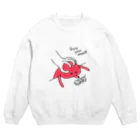 PokuStarのたこ焼きをお食べ Crew Neck Sweatshirt