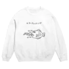 PokuStarのルアーを舐める魚 Crew Neck Sweatshirt