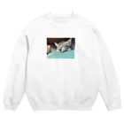 ほのぼのライフの子猫のちび Crew Neck Sweatshirt