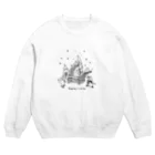 オグチヨーコのインコさんとキャンプファイヤー Crew Neck Sweatshirt