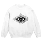 AIUEOの目は口ほどに.. (White・Gray) Crew Neck Sweatshirt