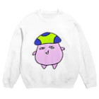 まきのこ日記のなすキノピー Crew Neck Sweatshirt