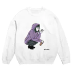 レトロでポップでチルいブランドのチルい女の子 Crew Neck Sweatshirt