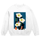 Homuraの目玉焼きみたいな花 Crew Neck Sweatshirt