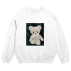 くまちゃんローズのローズちゃん(ふわふわグリーン) Crew Neck Sweatshirt